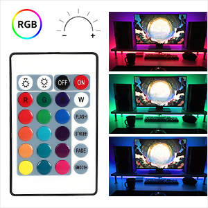 LED szalag TV háttérvilágítás RGB fényszalag távirányítóval 3 m