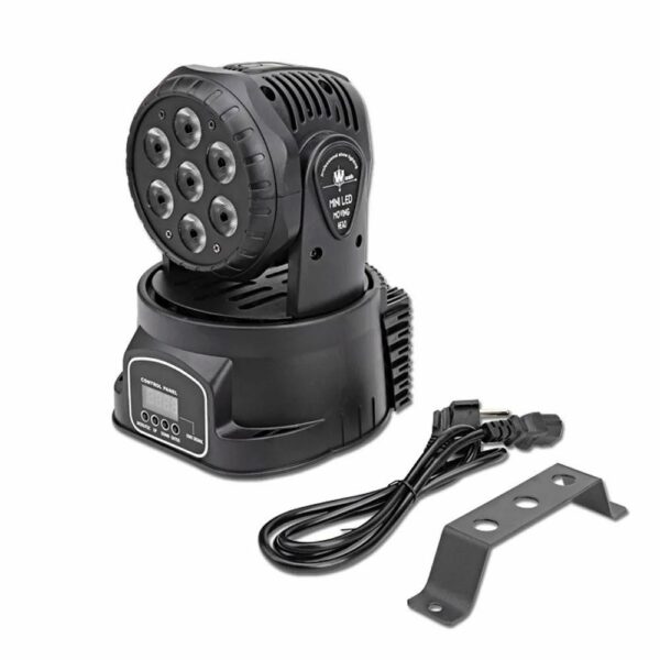 7 LED-es mozgó színpadfény RGBW 7 x 10 W - Image 2