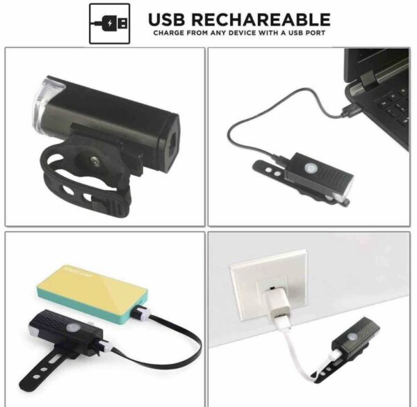 USB tölthető LED kerékpár világítás biciklilámpa - Image 5