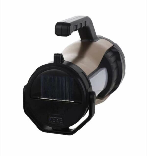Solar LED akkumulátoros újratölthető zseblámpa keresőlámpa 10 W HEL-T96 - Image 4