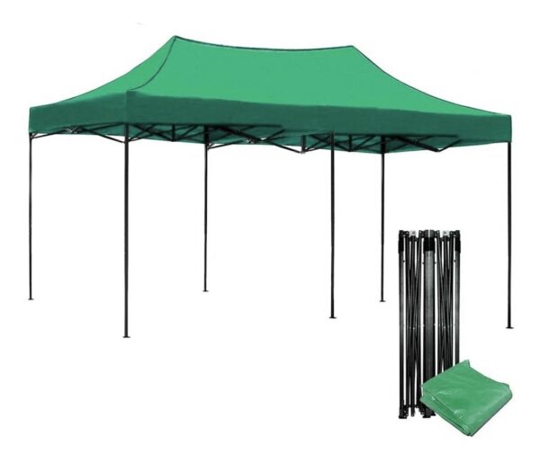 Összecsukható kerti sátor pavilon tetőponyvával 3x6 m - Image 2