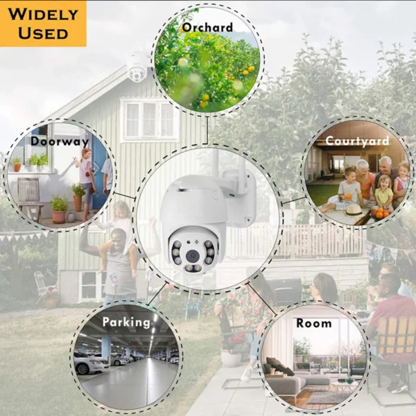 IP Kültéri térfigyelő kamera Wifi beépített mikrofonnal mozgásérzékelős riasztóval - Image 9
