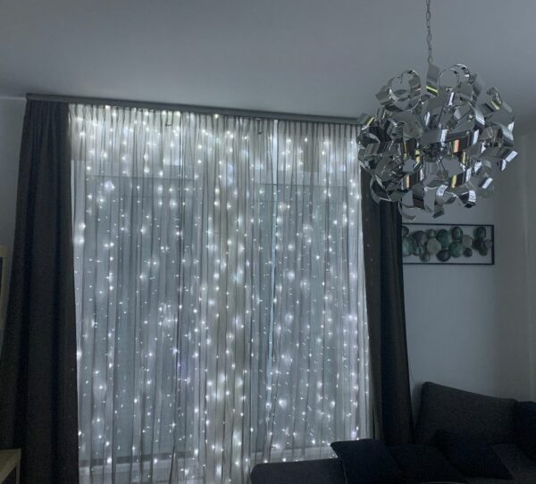 Led fényfüggöny világító dekoráció 2x2 m több színben - Image 6