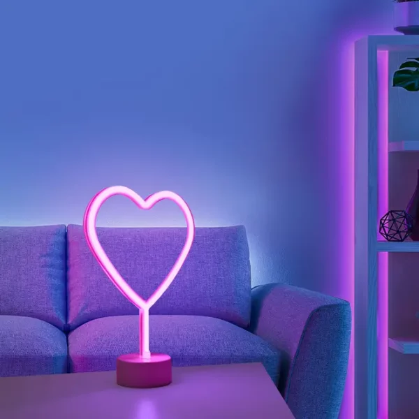 LED neon szív dekor lámpa éjszakai fény - Image 4