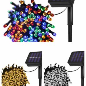 Napelemes 100 LED-es kerti szolár fényfüzér