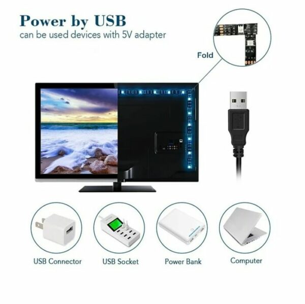 Wifi-s LED szalag TV háttérvilágítás telefonról vezérelhető 2 m