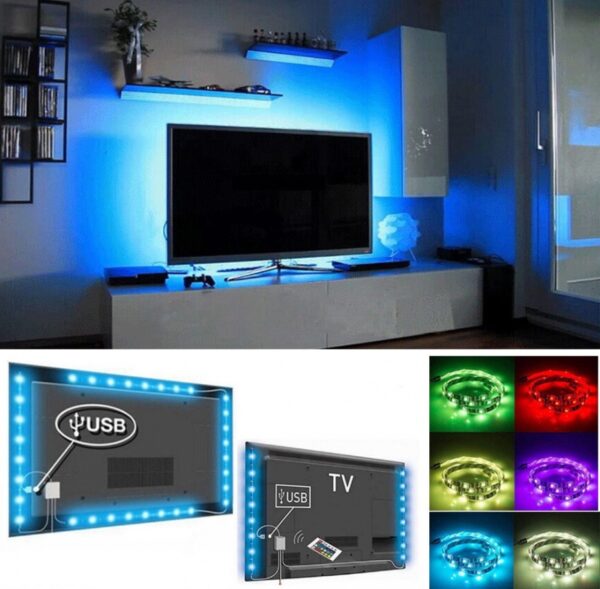 Wifi-s LED szalag TV háttérvilágítás telefonról vezérelhető 3 m