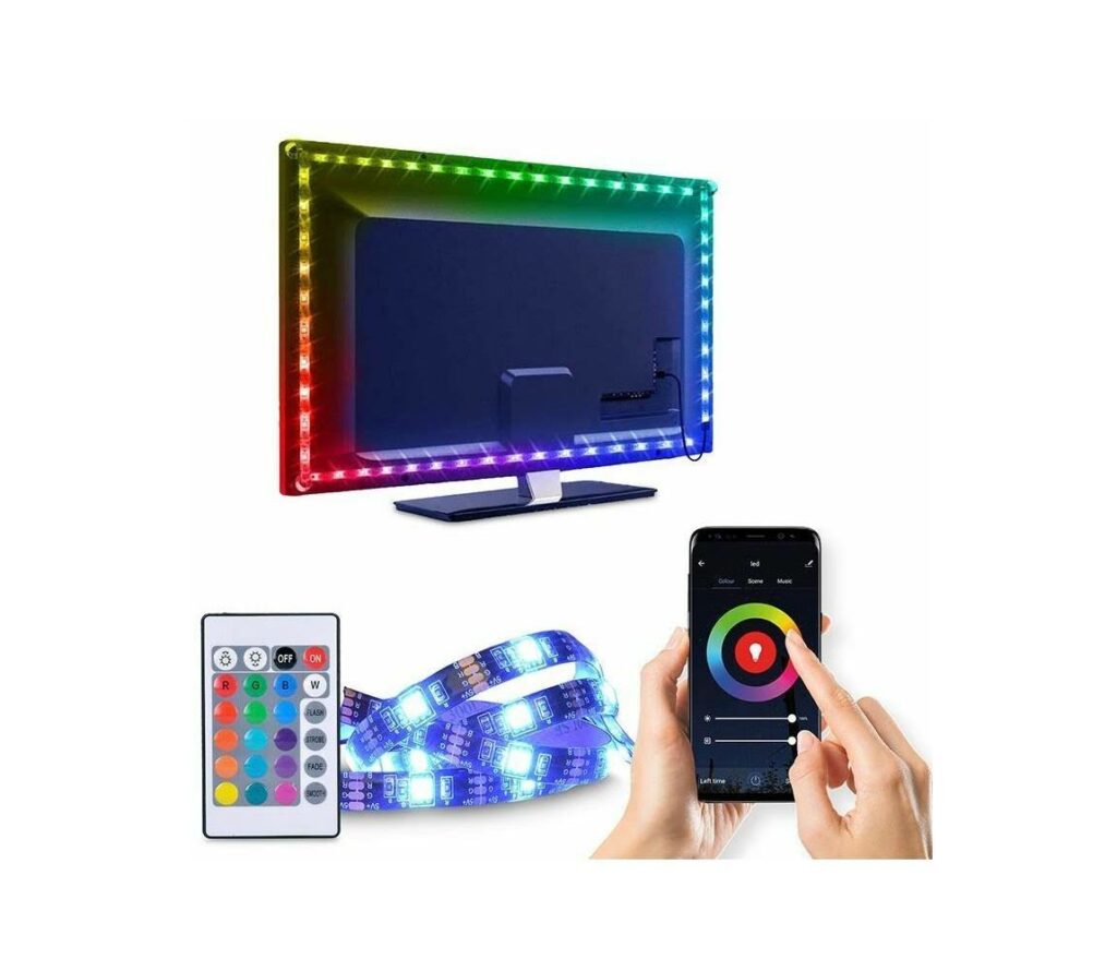 Wifi-s LED szalag TV háttérvilágítás telefonról vezérelhető 5 m
