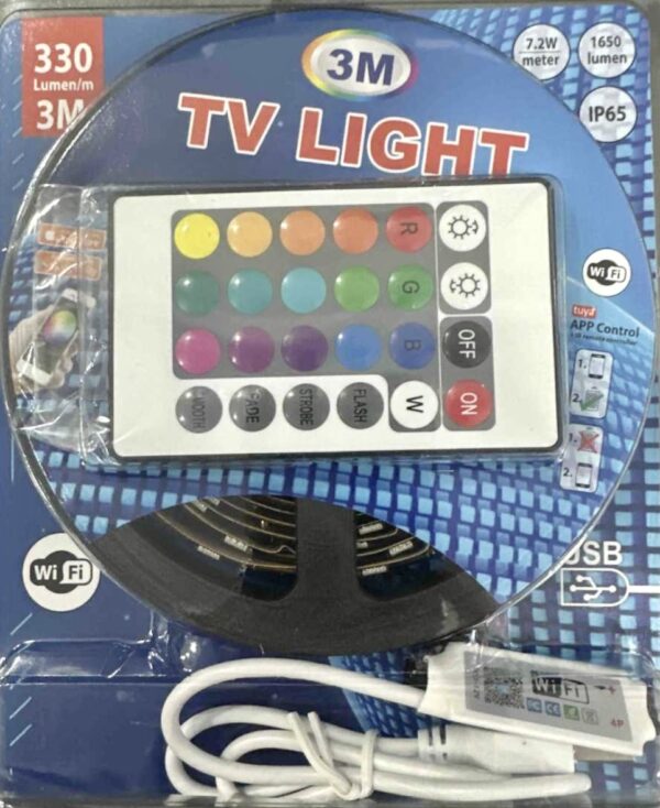 Wifi-s LED szalag TV háttérvilágítás telefonról vezérelhető 3 m - Image 5
