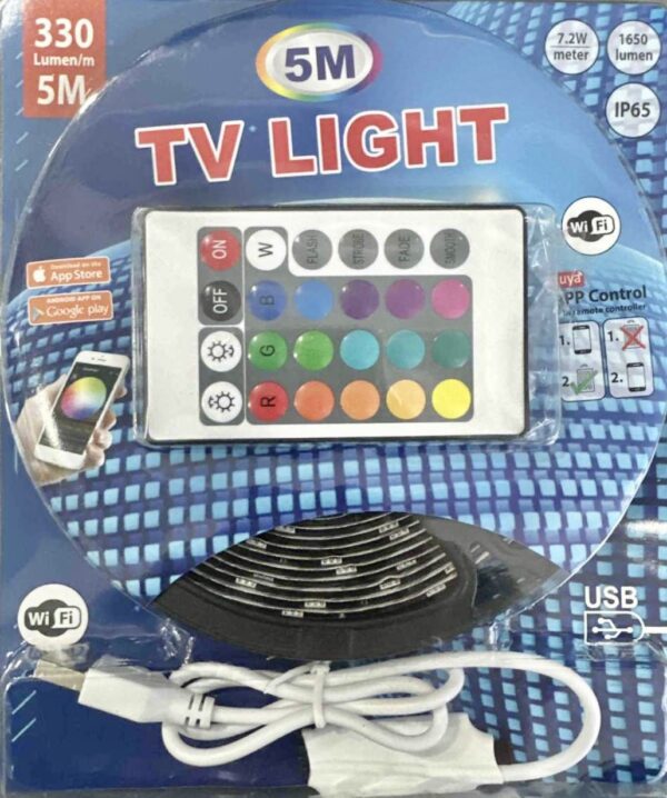Wifi-s LED szalag TV háttérvilágítás telefonról vezérelhető 5 m - Image 5