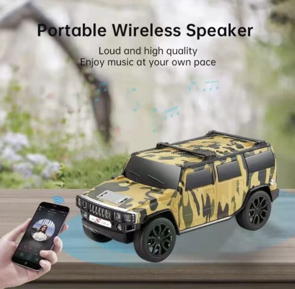 Bluetooth Vezeték Nélküli Hangszóró Autó Terepjáró Dizájn USB TF FM MP3 WS-590 Hummer - Image 9