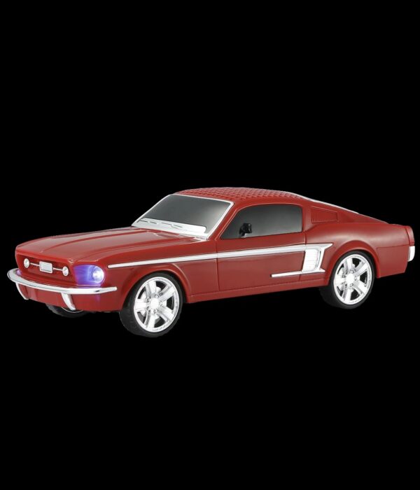 MUSTANG GT vezeték nélküli hangszóró klasszikus autós formájú Bluetooth Micro SD USB FM kihangosító TWS LED fényű hordozható hangszóró WS1967 - Image 4