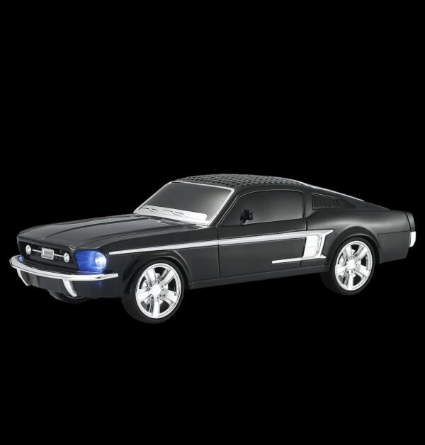 MUSTANG GT vezeték nélküli hangszóró klasszikus autós formájú Bluetooth Micro SD USB FM kihangosító TWS LED fényű hordozható hangszóró WS1967 - Image 3