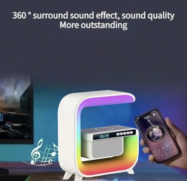 G3 Okos RGB Led ébresztőóra vezeték nélküli töltő bluetooth zenelejátszó - Image 4