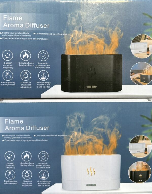 Ultrahangos aroma diffúzor lángokat imitáló Led párásító készülék - Image 4