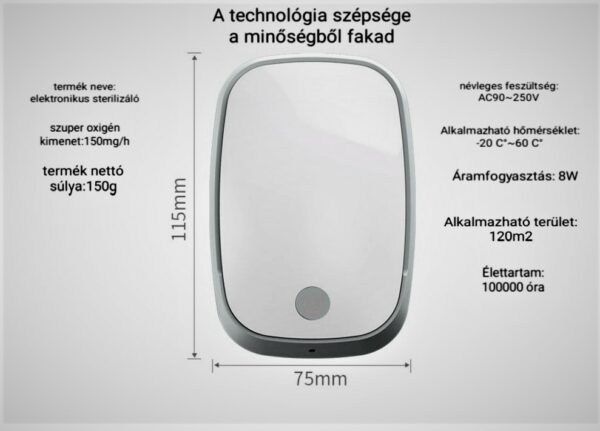Ozo Gravel ózonos fertőtlenítő ózonkészülék vírusok baktériumok és penészgombák ellen - Image 34