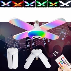 Összecsukható RGB led izzó beépített hangszóróval