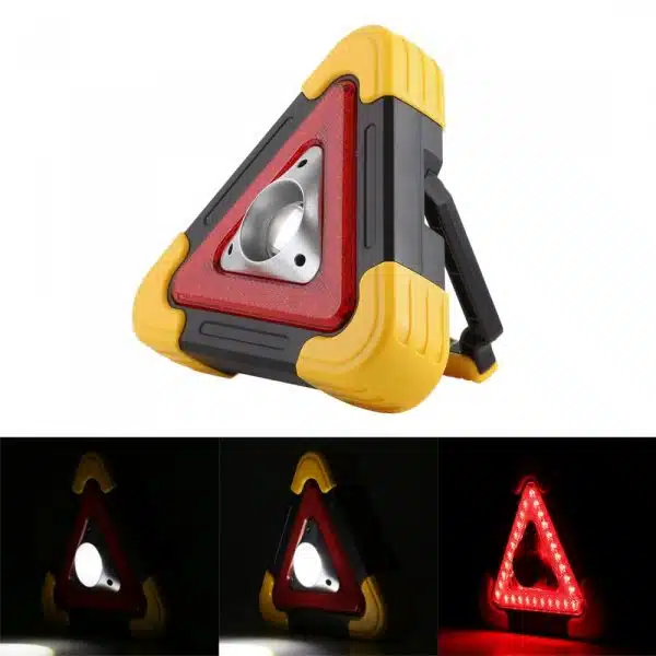 COB Led szolár multifunkciós lámpa elakadásjelző háromszög HB 7709