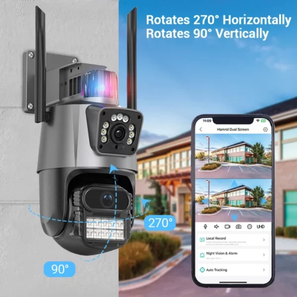 Dupla lencsés 4MP Wifi IP kamera vízálló 2K - Image 2