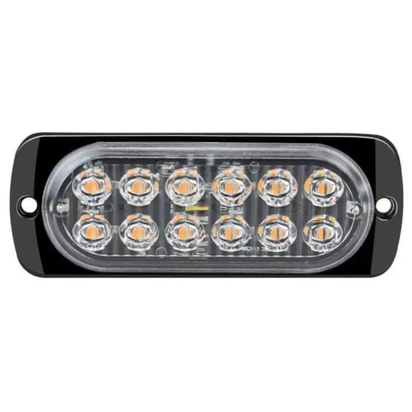 12 LED-es beépíthető sárga villogó modul stroboszkóp 12-24V - Image 2
