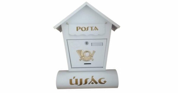 Utcai fém postaláda névtartóval újságtartóval - Image 3