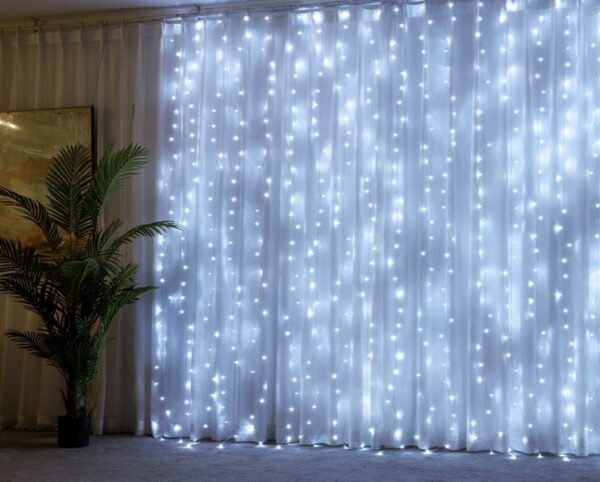 Karácsonyi LED fényfüggöny hidegfehér 2x2 m - Image 4
