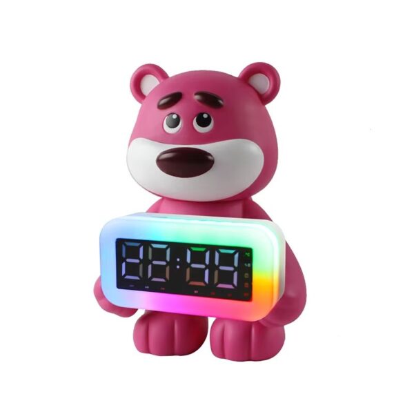 Gyerek LED ébresztő óra BT hangszóró panda és medve - Image 2