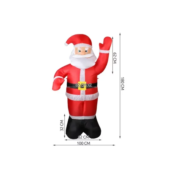 Felfújható LED mikulás figura 180 cm - Image 2
