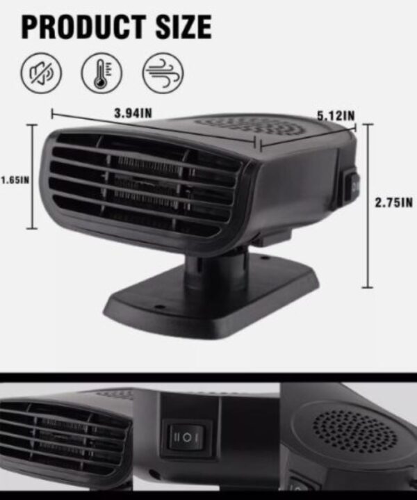 Autós páramentesítő hűtő-fűtő ventilátor 12V-150W - Image 2